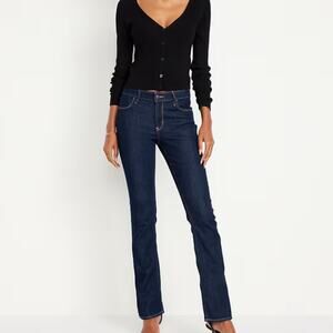 Old Navy Mid-Rise Wow Boot-Cut Jeans Size 10 Dark Wash